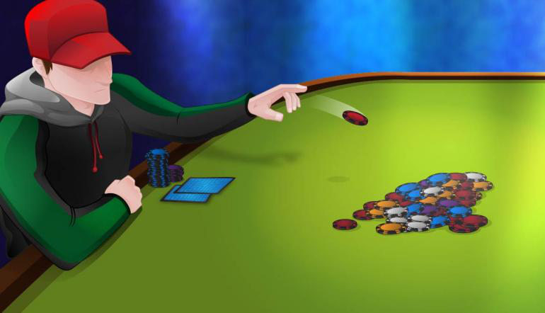 Hacer flat en una ronda de apuestas en poker