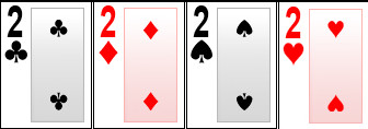 Baraja de cartas de poker doses