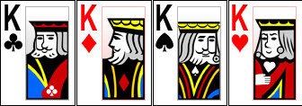 El rey en la baraja de poker