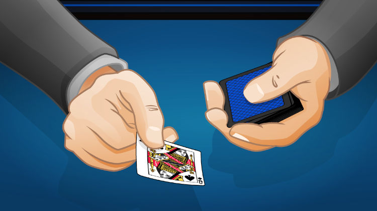 Repartir cartas en poker: dealer