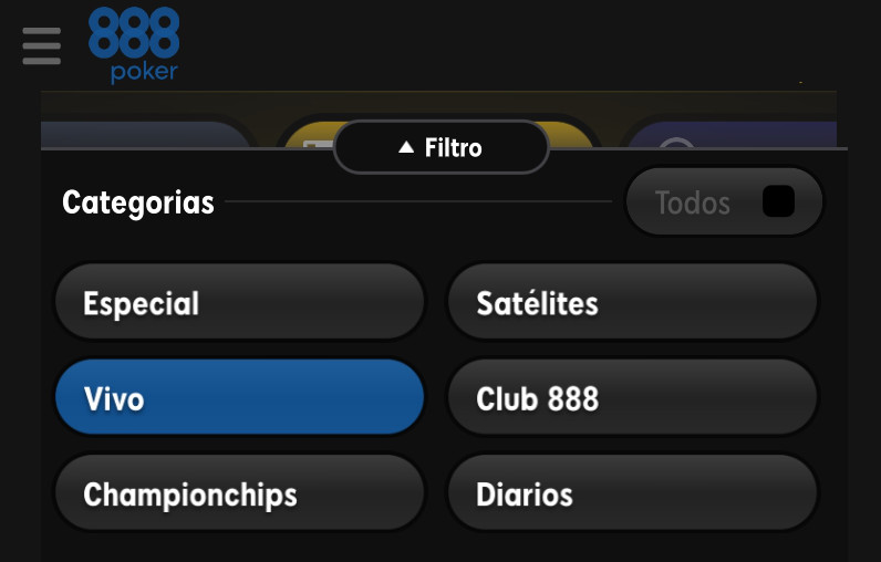 Torneos en Vivo 888 Poker