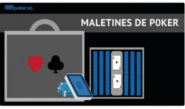 Maletines con fichas y cartas de poker